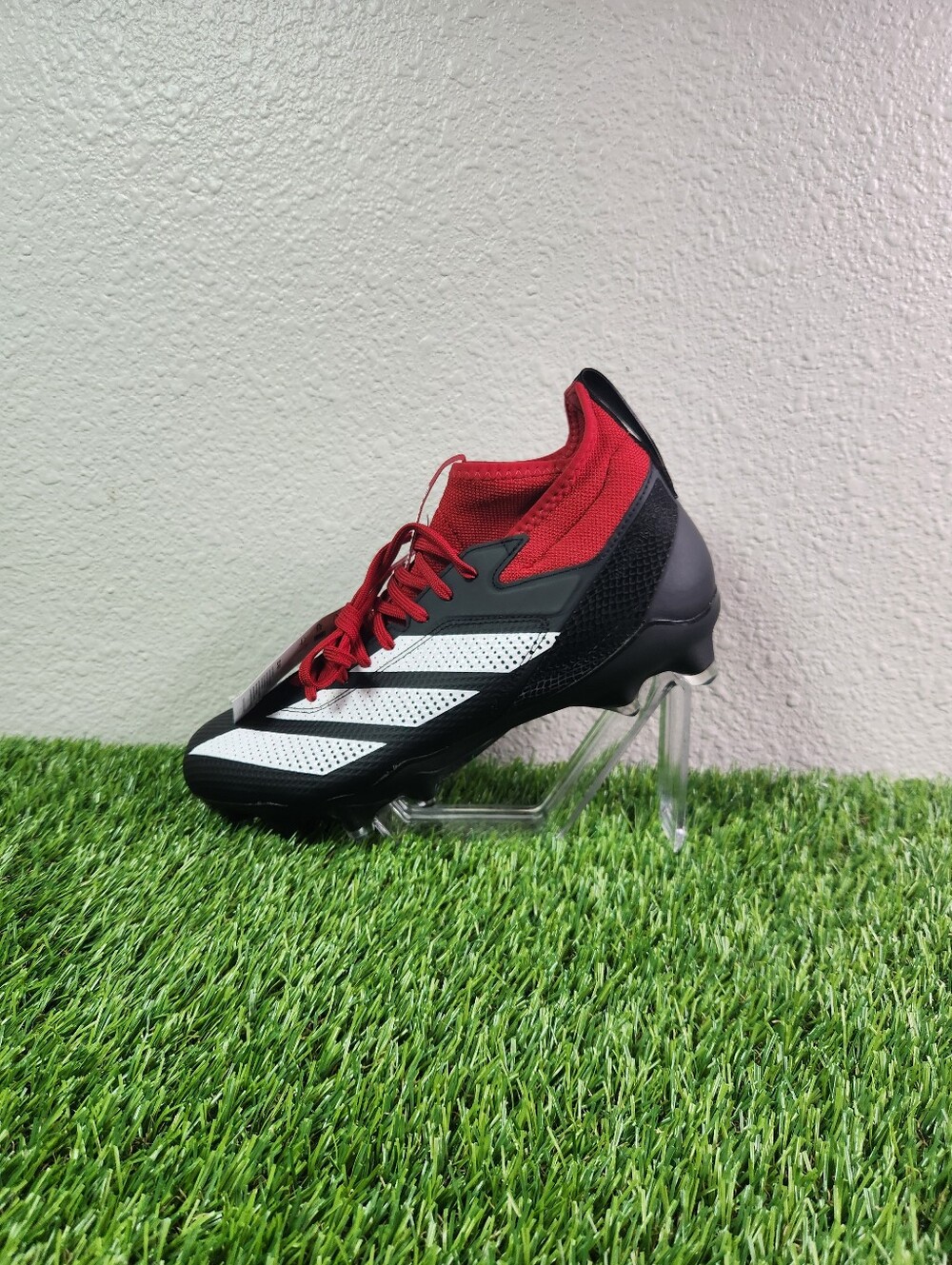 Adidas Adizero Impact Black Red Football Cleats IE1404 Men Size 10